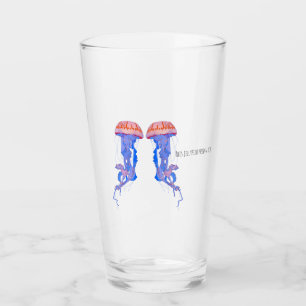 Quallen-Liebe-Tasse Glas