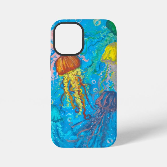 Quallen, Meere, Meer iPhone Hülle (Rückseite)