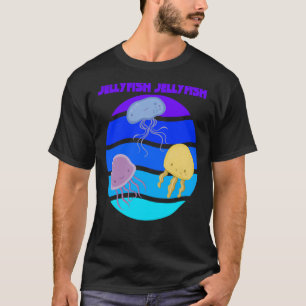 Quallen Meeres Unterwasser Ozean Leben Tiere Fisch T-Shirt