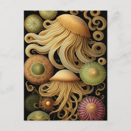 Quallen | Modernes Haeckel Postkarte