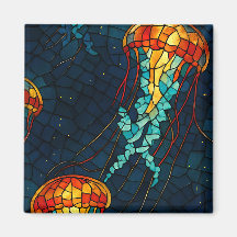 Quallen-Mosaik Magnet