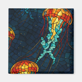 Quallen-Mosaik Magnet