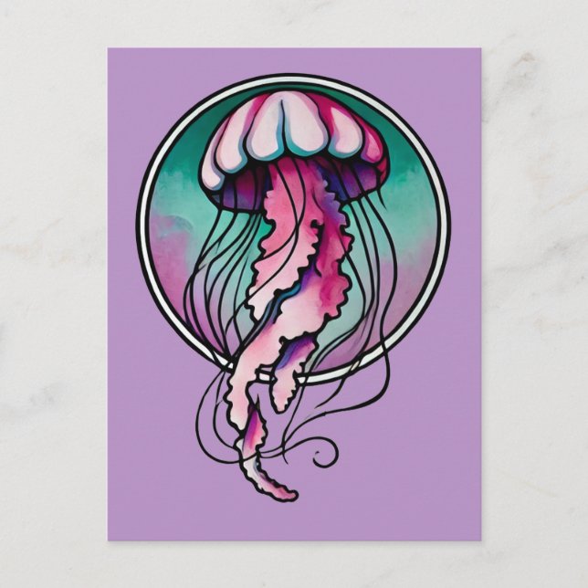 Quallen Postkarte (Vorderseite)