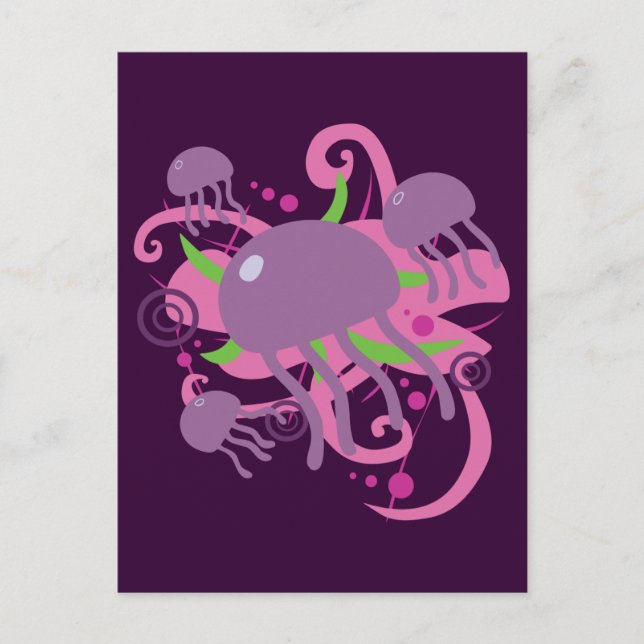 Quallen Postkarte (Vorderseite)