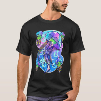 Quallen Retro Marine Life Quallyfish T-Shirt