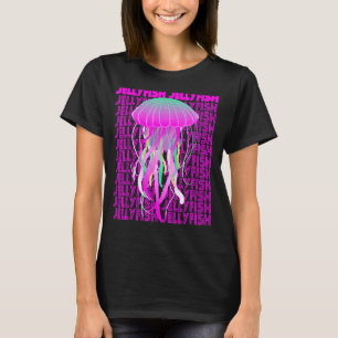 Quallen Retro Ocean Life Sea Fish Tiere T-Shirt