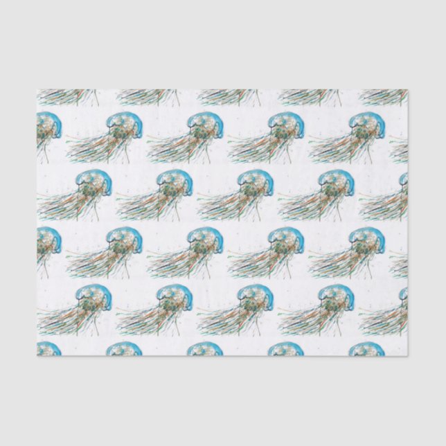 Quallen Seidenpapier (Vorderseite)