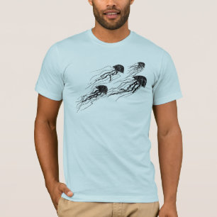 Quallen-Silhouetten Licht T-Shirt