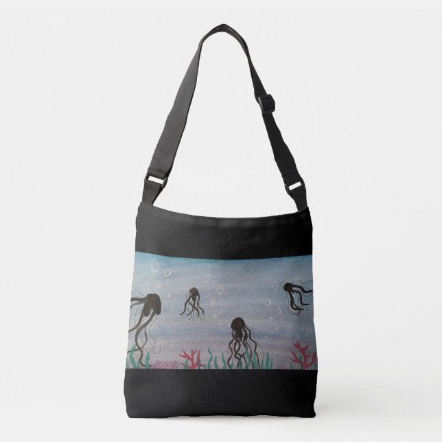 Quallen Tragetaschen Mit Langen Trägern (Vorderseite)