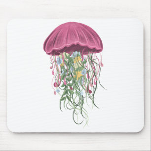 Quallen und Blume Mousepad