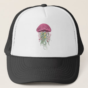 Quallen und Blume Truckerkappe