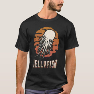 Quallen Vintag Retro Classic Animal Sunset T-Shirt