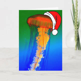 Quallen-Weihnachtsgruß-Karte Feiertagskarte