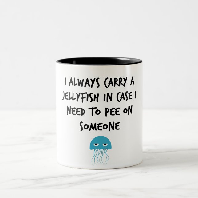 Quallen Zweifarbige Tasse (Mittel)