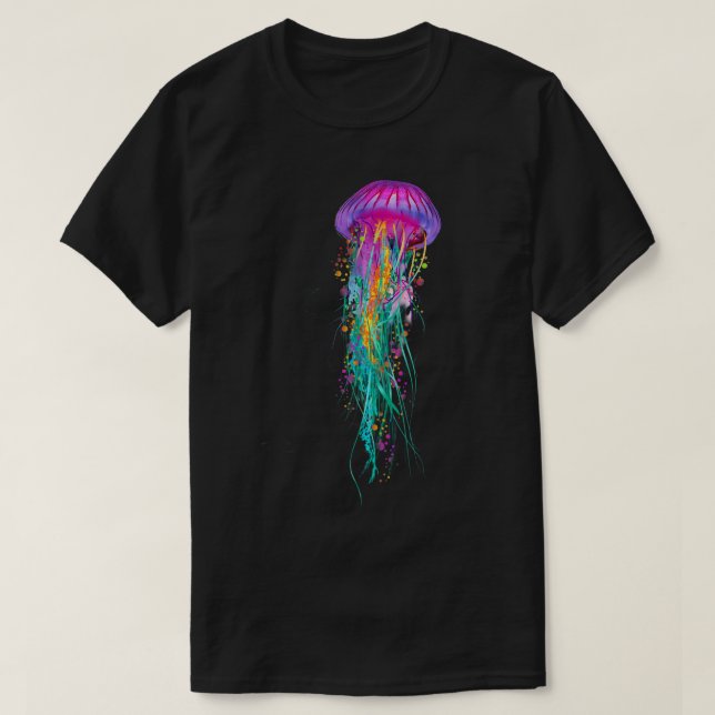 Quallenfarben Lila T-Shirt (Design vorne)