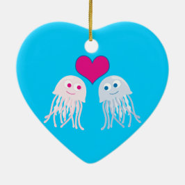 Quallenfisch-Liebe Keramikornament