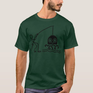 Quallenfisch Strichmännchen Qualle Angeln Jel T-Shirt