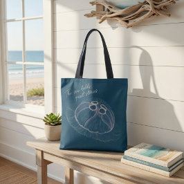 Quallenfisch Tote Bag - "Das Meer hält ruhige Gesc