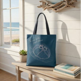 Quallenfisch Tote Bag - "Das Meer hält ruhige Gesc