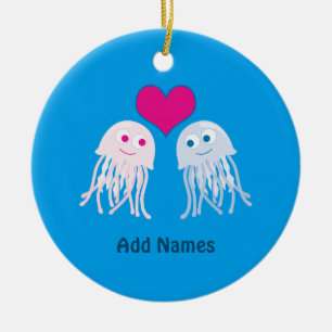 Quallenliebe Keramikornament