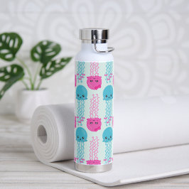 Quallenmuster, Niedliche Quallen, Meerestiere Trinkflasche