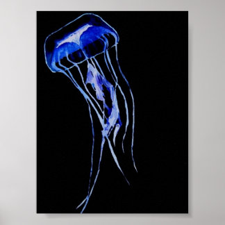 Quallyfish Aquarelldruck Poster