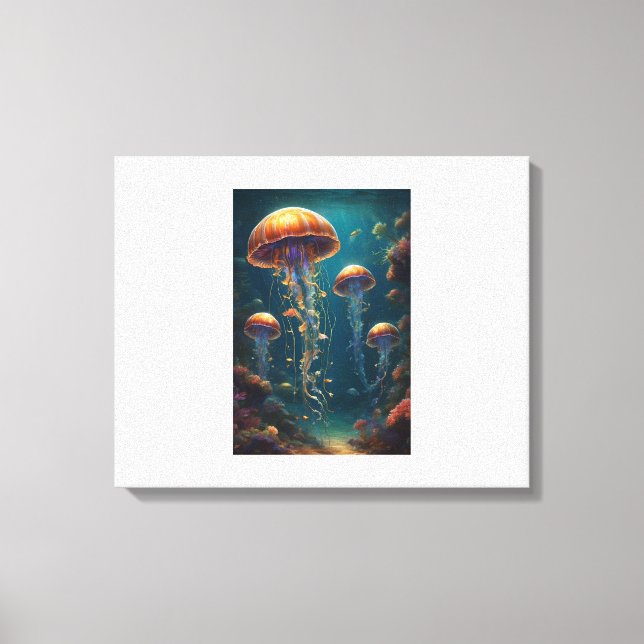Quallyfish Canvas Print Leinwanddruck (Vorderseite)