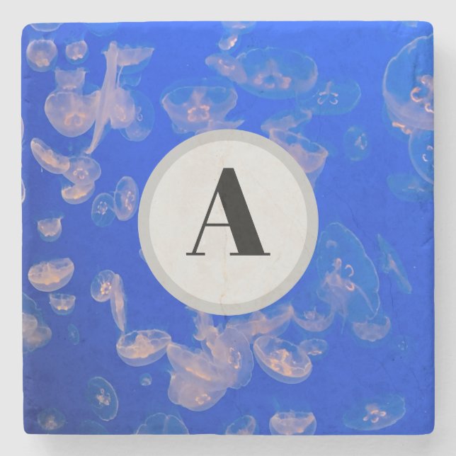 Quallyfish Foto Ocean Stone Untersetzer (Vorderseite)