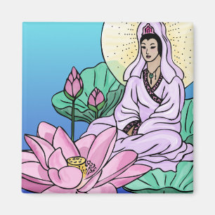 Quan Yin (Kuan Yin) im Lotus Magnet