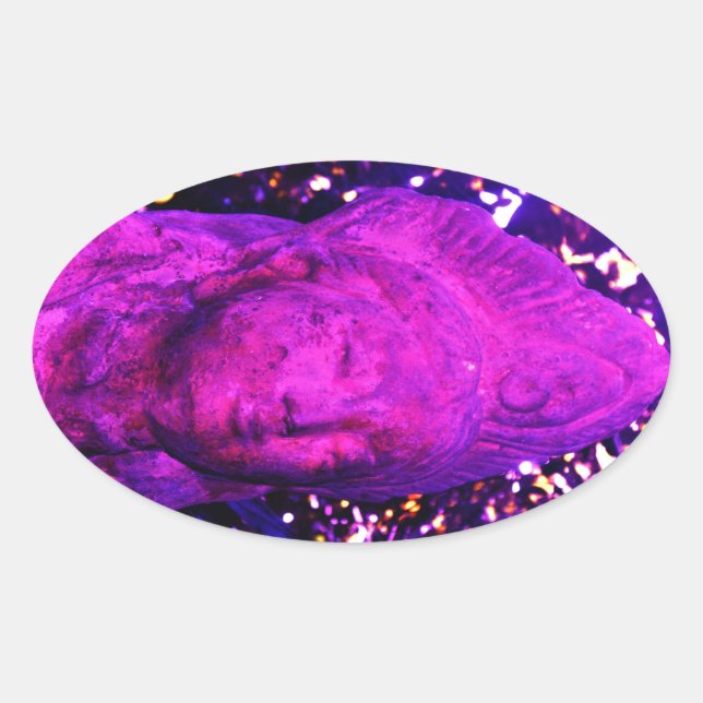 Quan Yin Ovaler Aufkleber (Vorderseite)