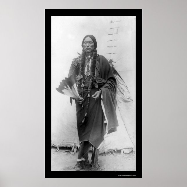 Quanah Parker, Comanche Indian Chief 1909 Poster (Vorne)