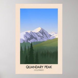 Quandary Peak Colorado USA Reiseplakat Poster
