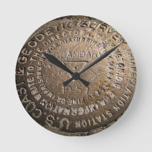 Quandary Peak Fourteener USGS Benchmark-Uhr Runde Wanduhr
