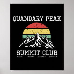 Quandary Peak Summit Club Hike Colorado Su erklomm Poster
