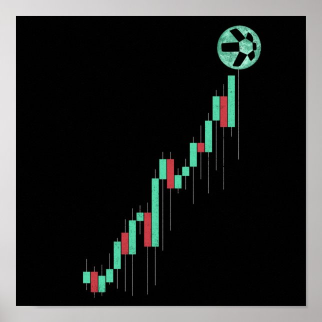 Quant QNT Coin Aktienchart Krypto Token Handel Poster (Vorne)