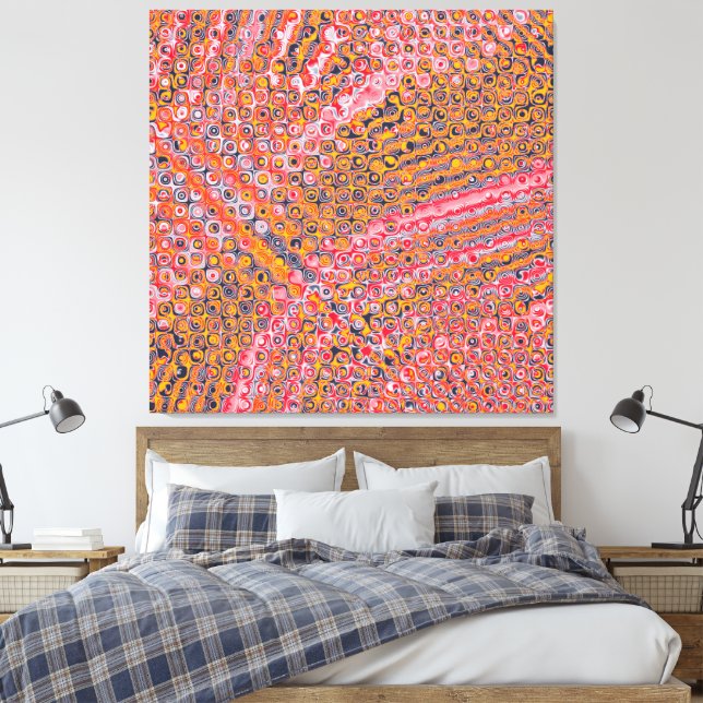 Quanten-Abstraktes Landschaftsdesign  Leinwanddruck (Insitu (Schlafzimmer))