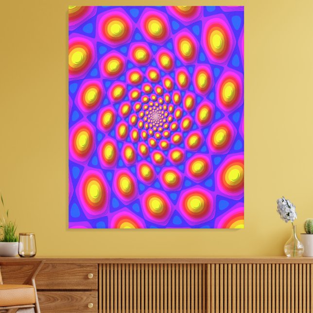 Quanten-Eigen-State-Mandala-Kunst Leinwanddruck (Insitu (Wohnzimmer))