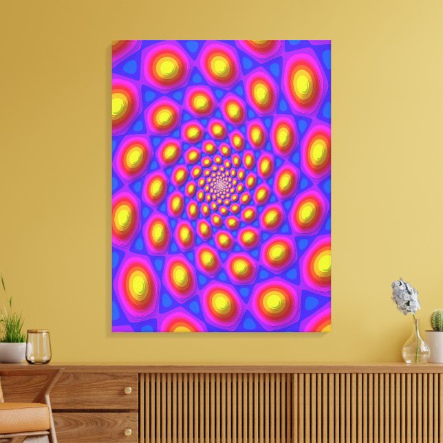Quanten-Eigen-State-Mandala-Kunst Leinwanddruck (Insitu (Wohnzimmer))