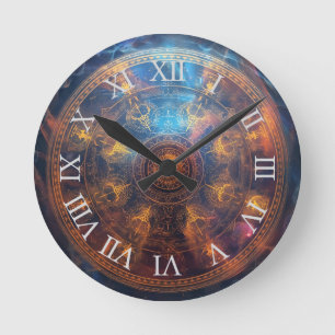 Quanten-Halo-Matrix Runde Wanduhr