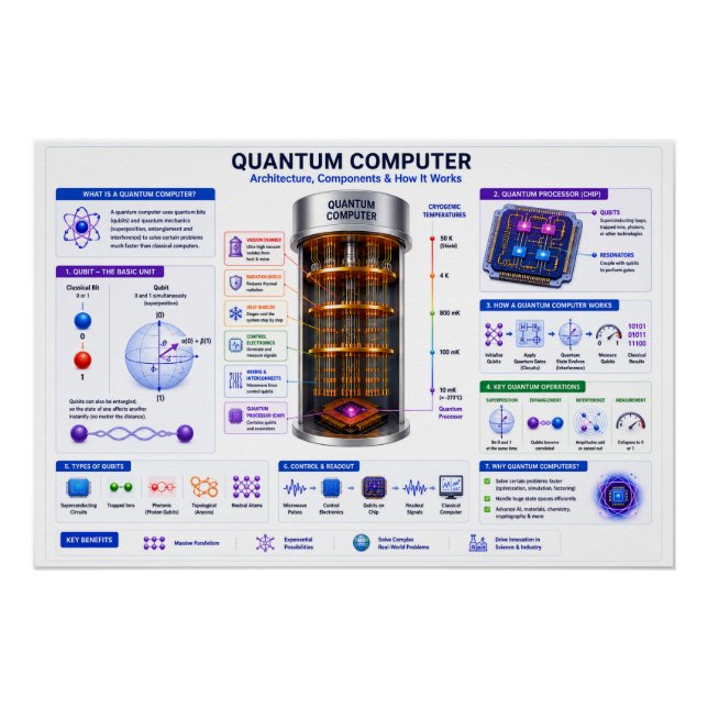 Quantencomputer Poster (Vorderseite)