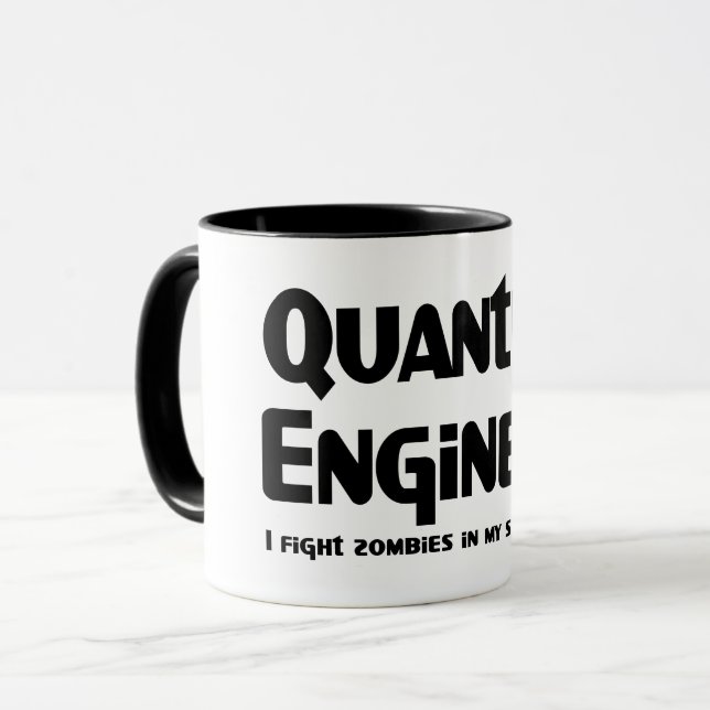 Quanteningenieur Zombie Fighter Tasse (Vorderseite Links)