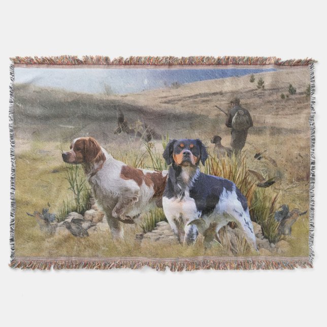Quantenjagd mit Spaniels aus der Bretagne, Art Decke (Vorderseite)