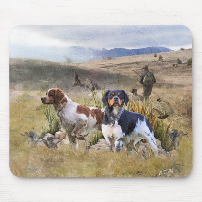 Quantenjagd mit Spaniels aus der Bretagne, Art Mousepad (Vorne)