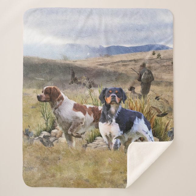Quantenjagd mit Spaniels aus der Bretagne, Art Sherpadecke (Vorderseite)