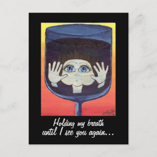 Quantenkid aus Weinglas Denken Sie an Sie Postkarte