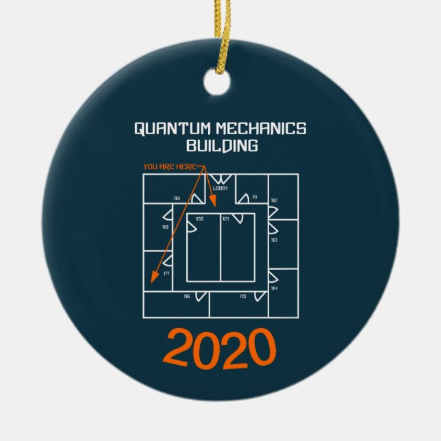 Quantenmechanik-Gebäude Keramik Ornament (Vorne)