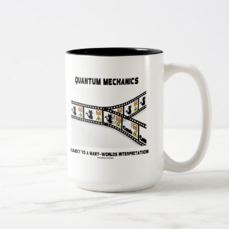 Quantenmechanik in vielen Welten Zweifarbige Tasse