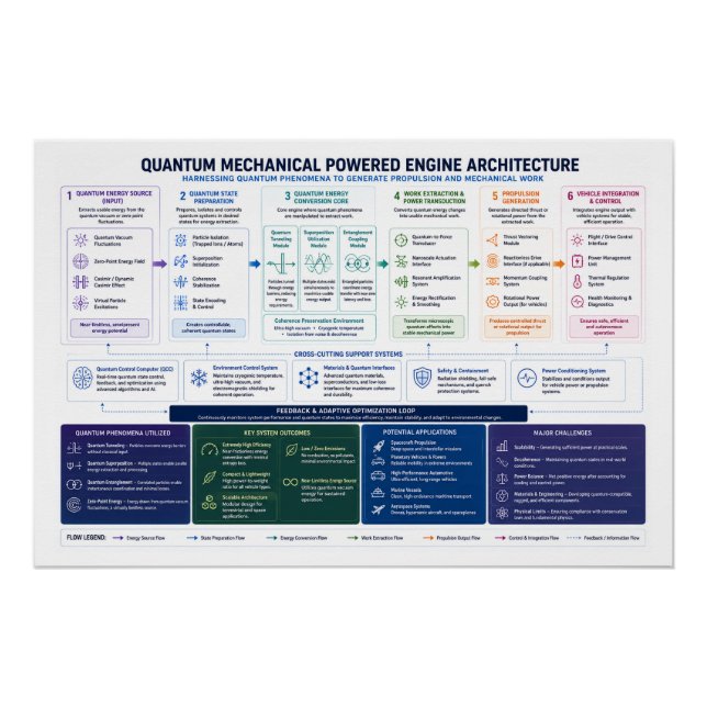 Quantenmechanische Motoren Poster (Vorderseite)