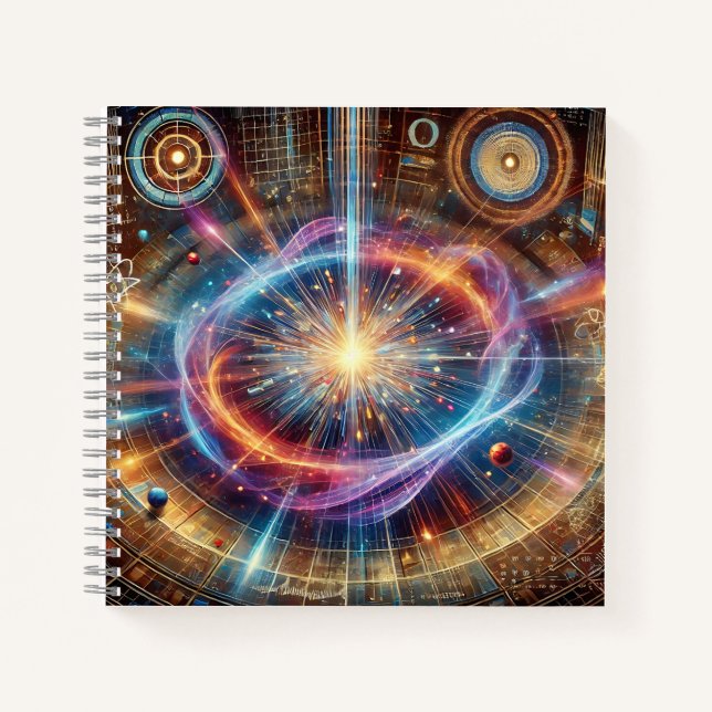 Quantenphysik-Design mit hoher Energie Notizbuch (Vorderseite)