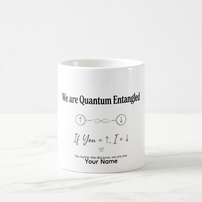 Quantenphysik-Geschenk Verschränkungs-Liebe-Tasse Kaffeetasse (Von Creator hochgeladen)